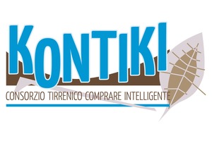 Logo Kontiki con foglia stilizzata, consorzio acquisti per strutture ricettive