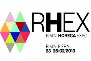 Logo RHEX Rimini Horeca Expo, evento fieristico per operatori professionisti di Hotel, bar e ristoranti